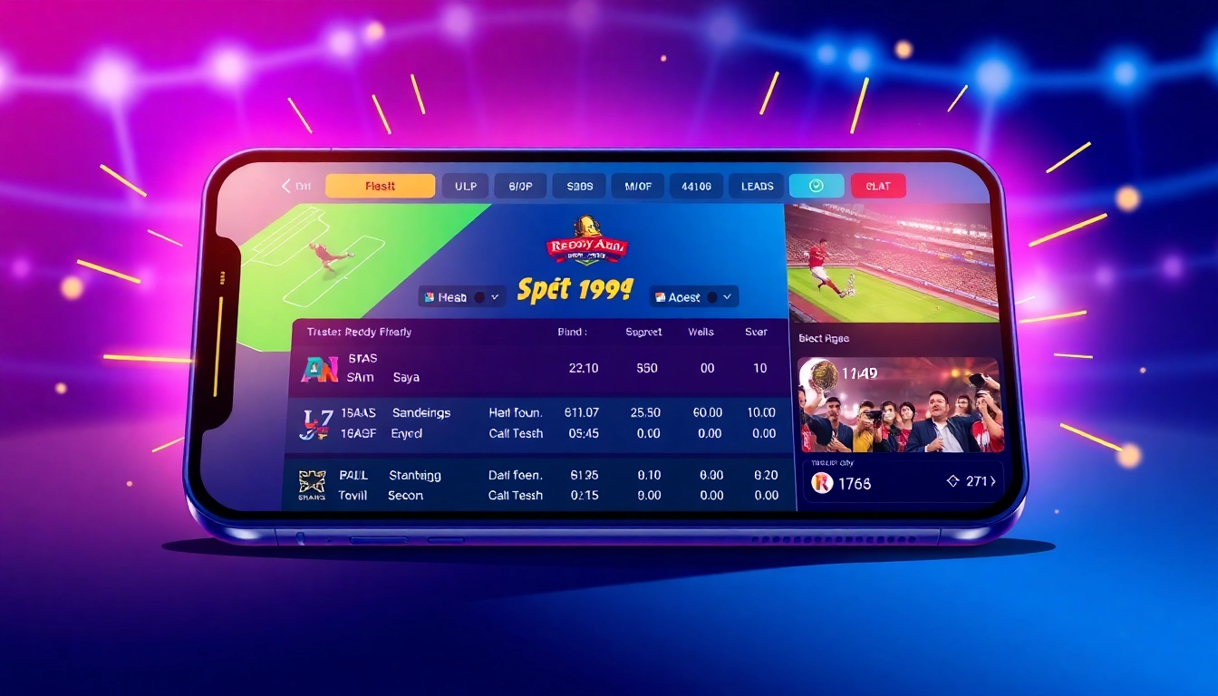 Reddy Anna's online sports betting platform showcasing live betting action and casino games on a sleek mobile device, demonstrating secure and engaging features.