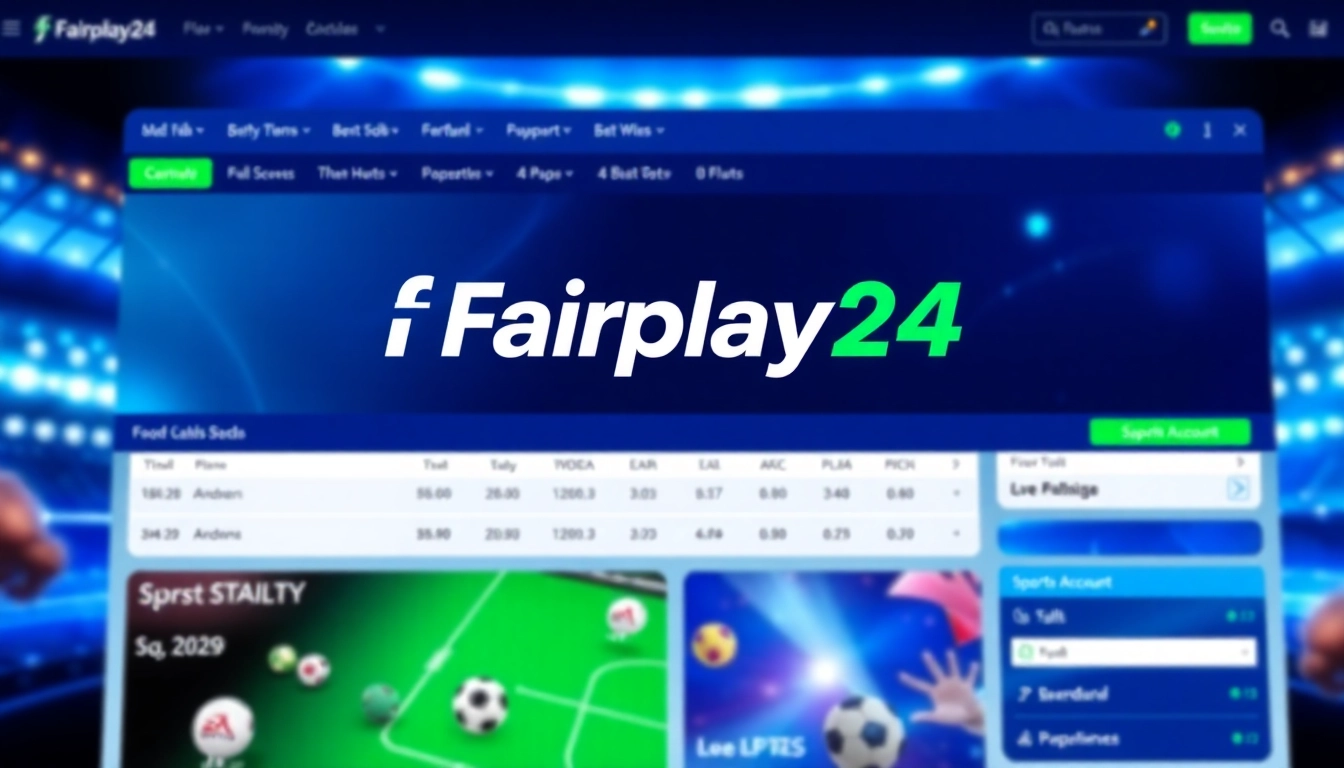 Fairplay24 online betting platform showcasing sports odds, featuring user-friendly interface