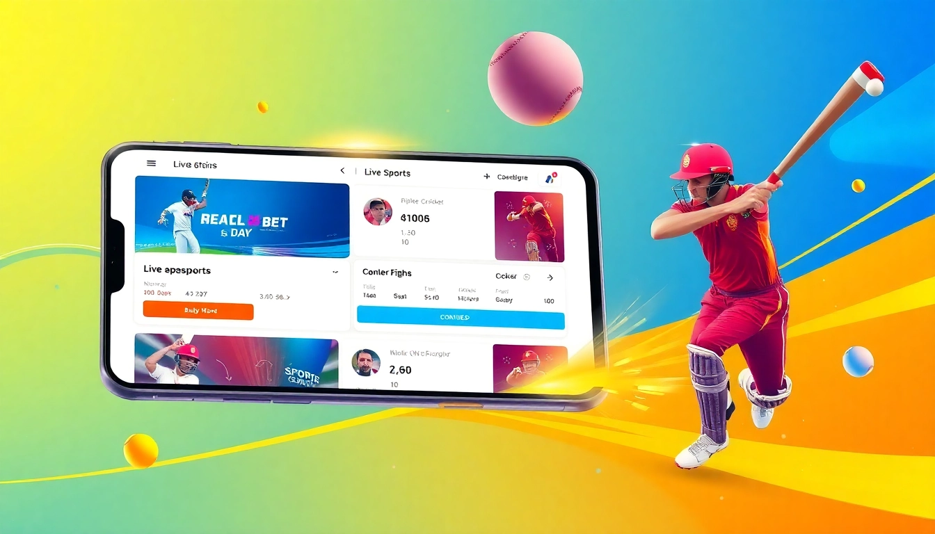 The Reddy Book platform displaying live sports betting on cricket and football matches with a user-friendly interface, highlighting vibrant visuals and betting options.