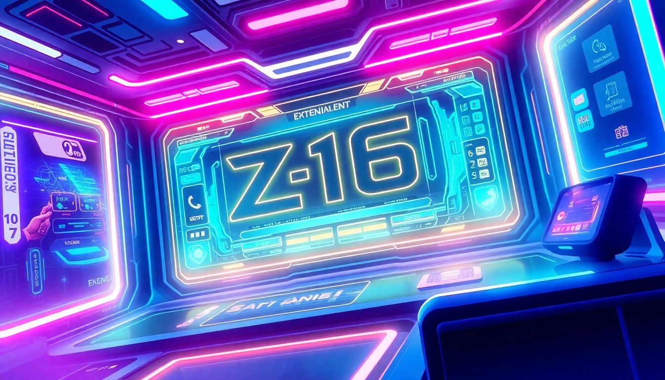 Z16 gaming interface showcasing modern entertainment features, capturing dynamic user engagement for accessibility and excitement.