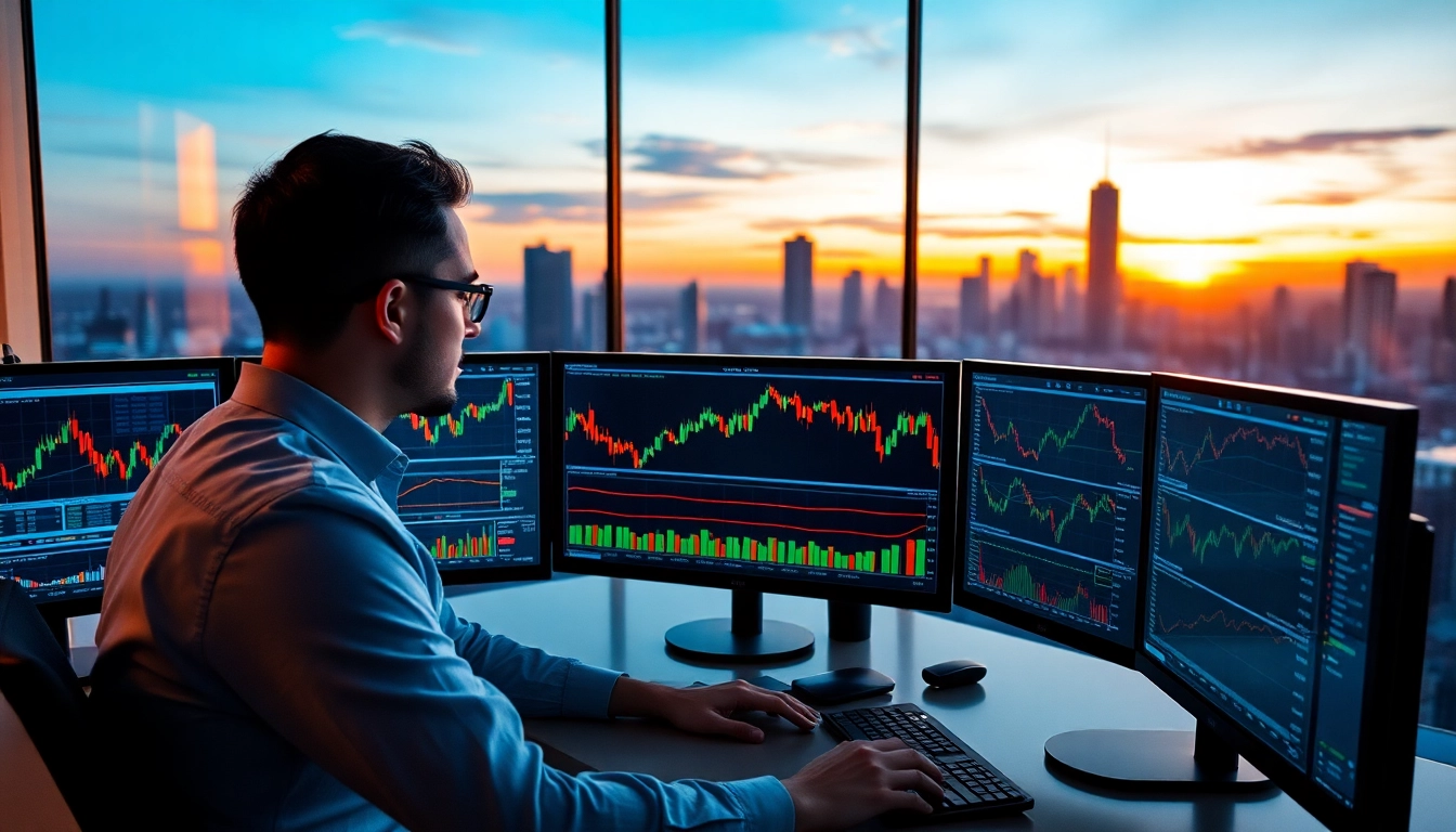 Best Stock Trading News insights with professional trader reviewing stock charts and market