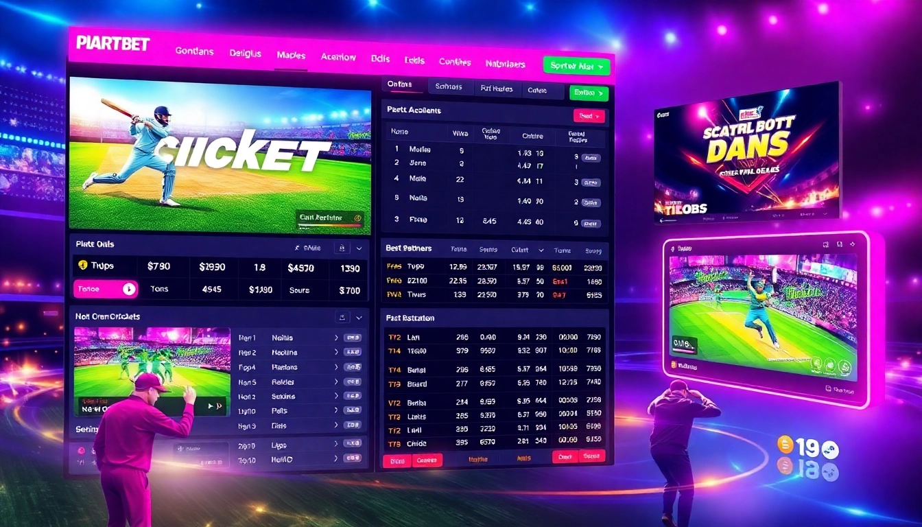 Engaging scene of a user navigating the Cricbet99 club sports betting platform with cricket