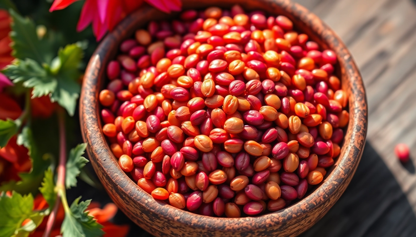 Safflower Seeds displayed in a bowl, highlighting their vibrant color and rich texture for
